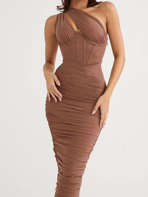 MESH BODYCON WITH KEYHOLE FRONT