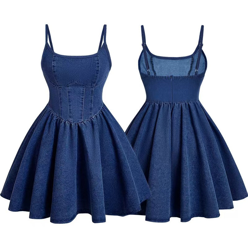 DENIM SKATER DRESS