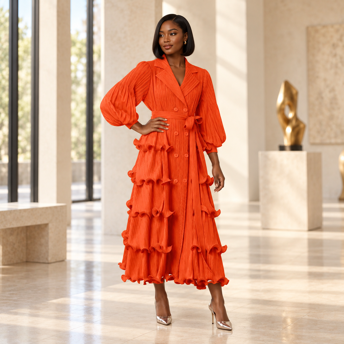 Side Ruffle Dress