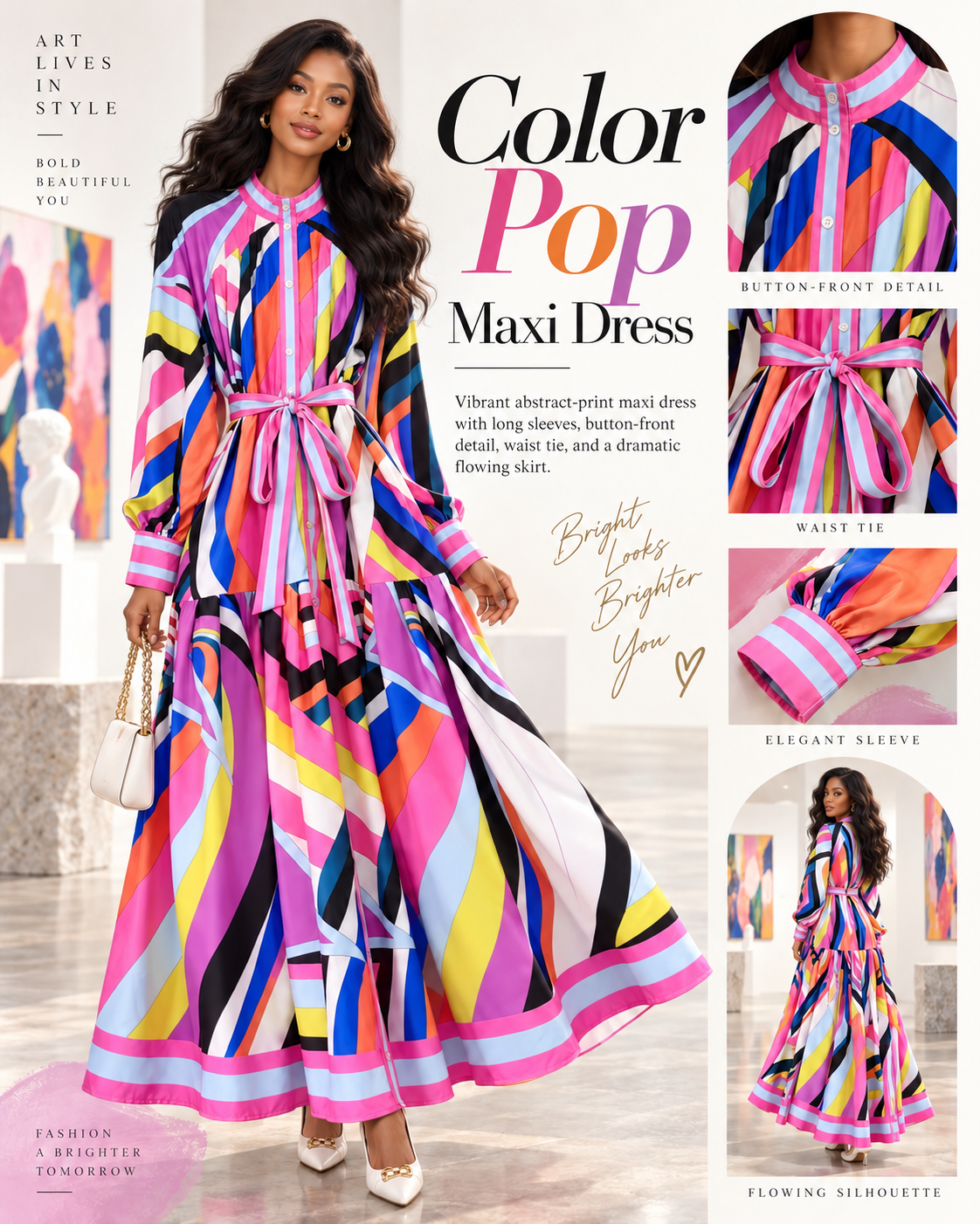 Color Pop Maxi Dress