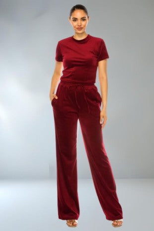 VELOUR PANT SET