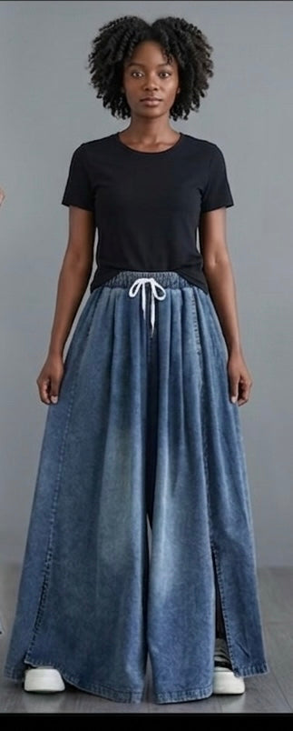 WIDE LEG DENIM JEANS
