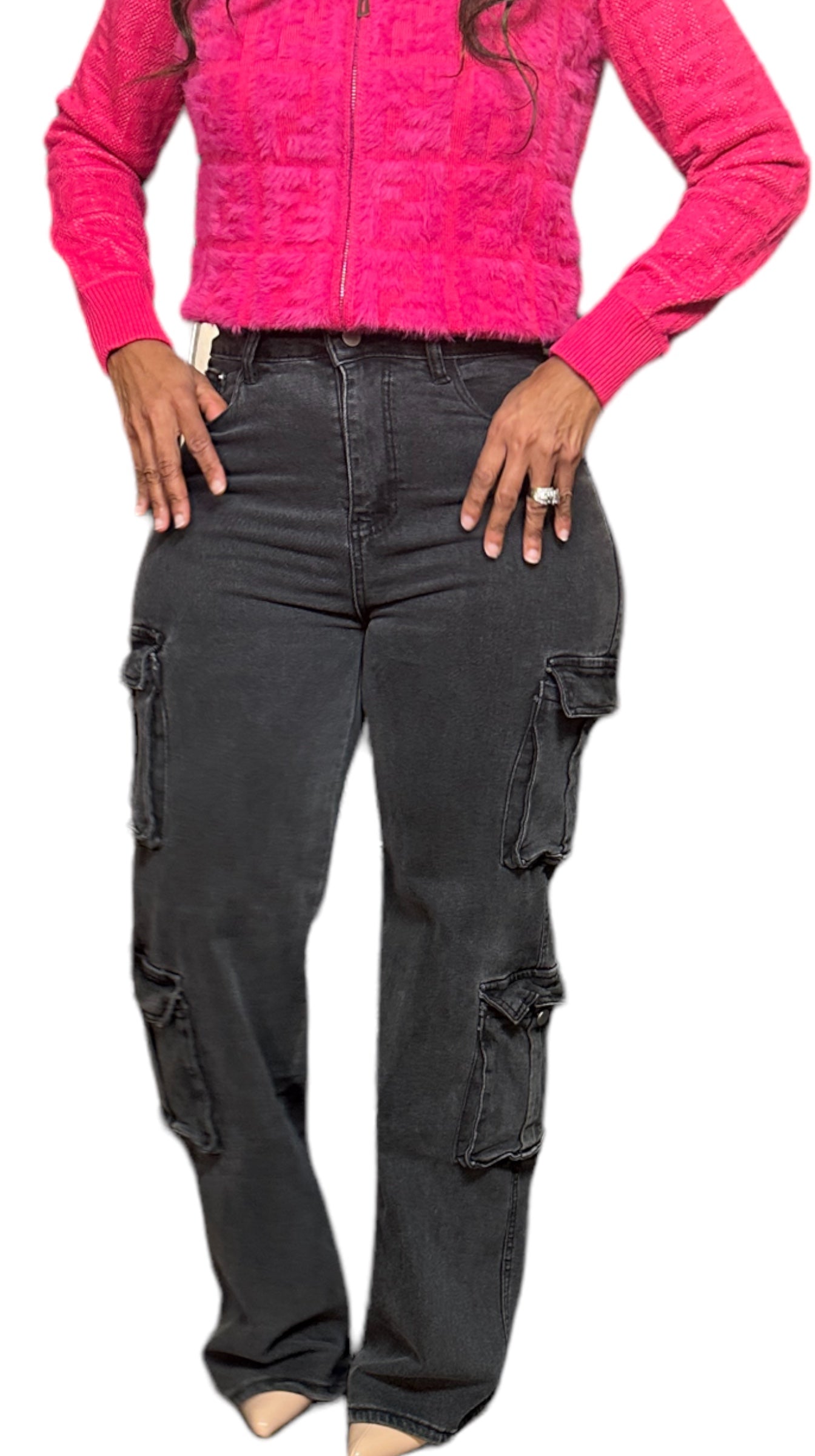 ACID WASHED MULTIPOCKET CARGO PANT