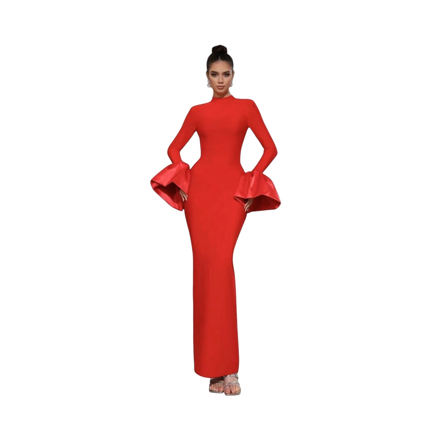 BELL SLEEVE LONG DRESS