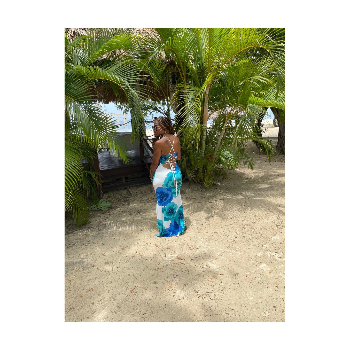BLUE FLORAL MAXI