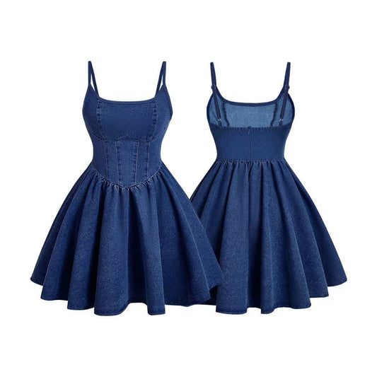 DENIM SKATER DRESS