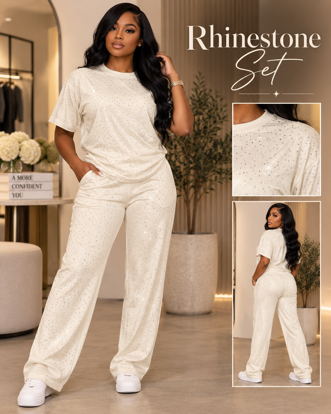 Rhinestone Lounge Set