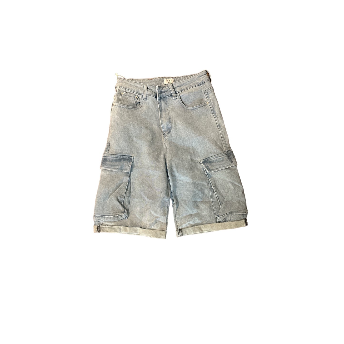 LIGHT DENIM CARGO SHORTS