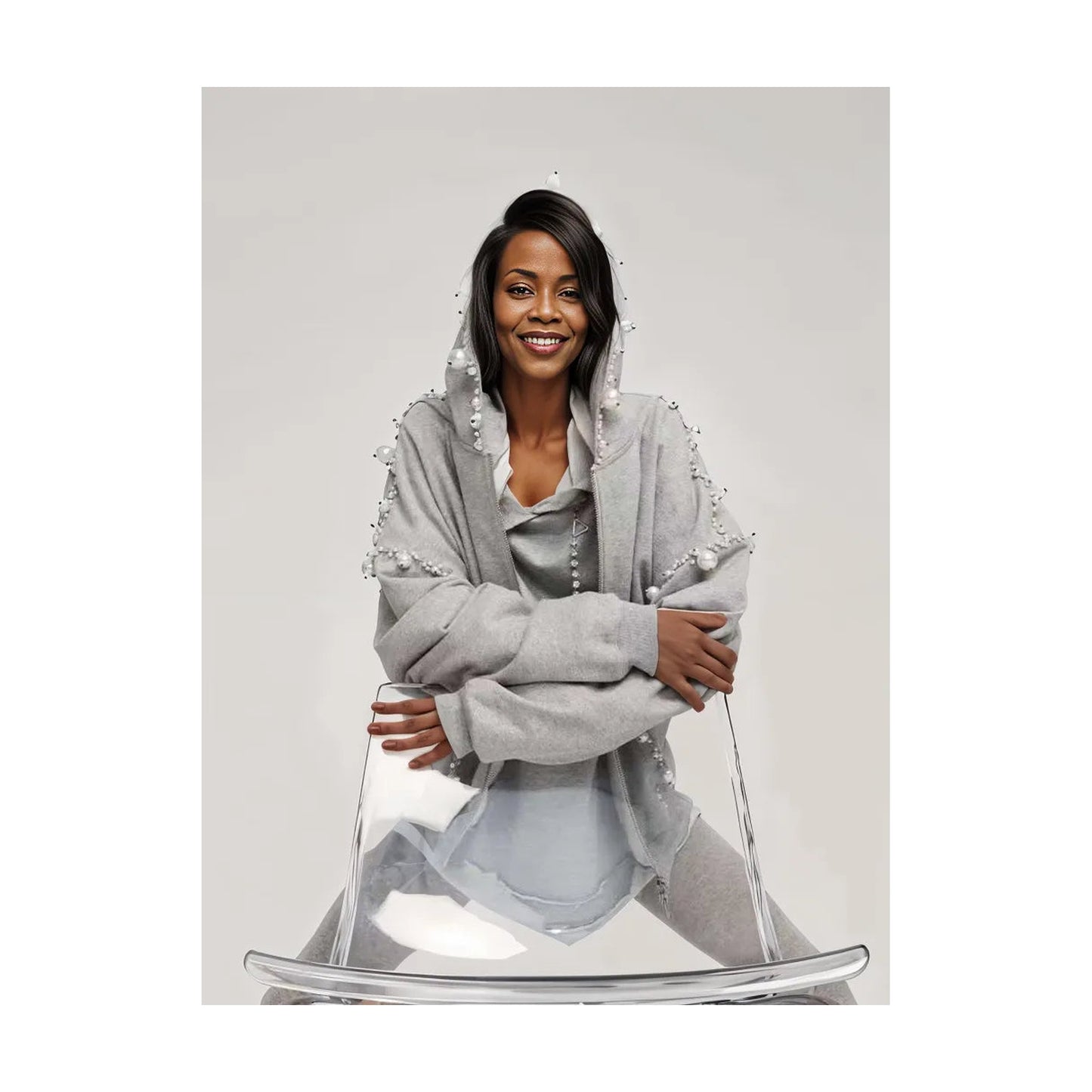 LUXE PEARL OVERSIZED HOODIE