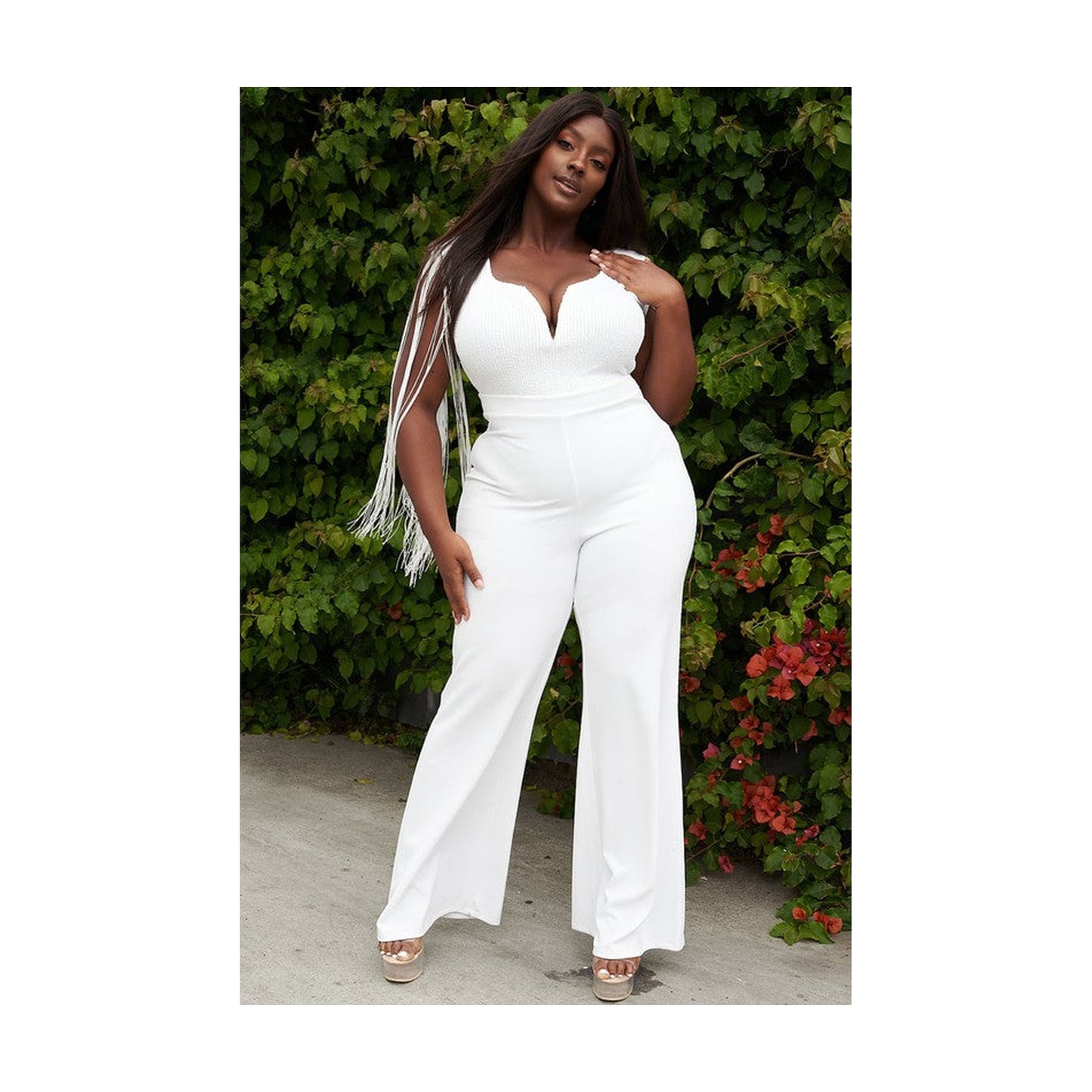 SEQUIN TOP CURVY GIRL JUMPSUIT