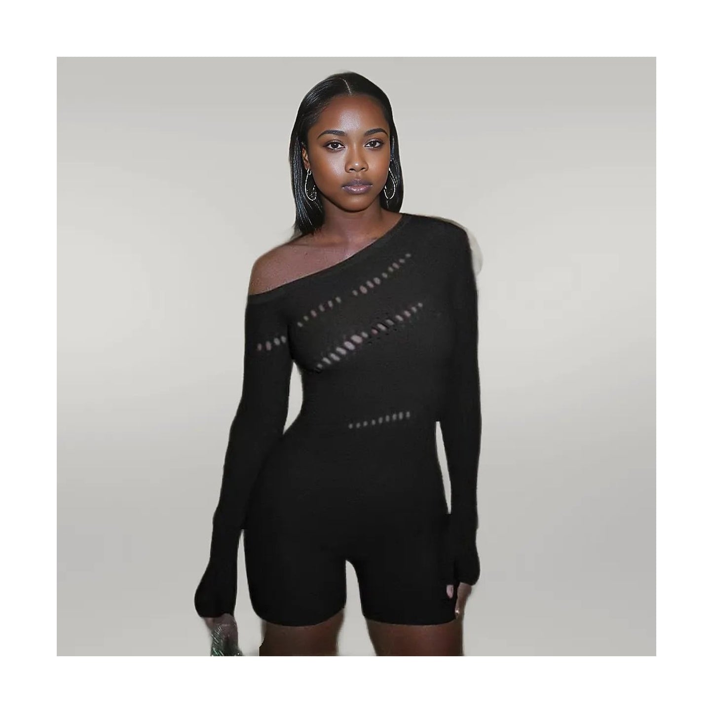 SHORT MESH ROMPER