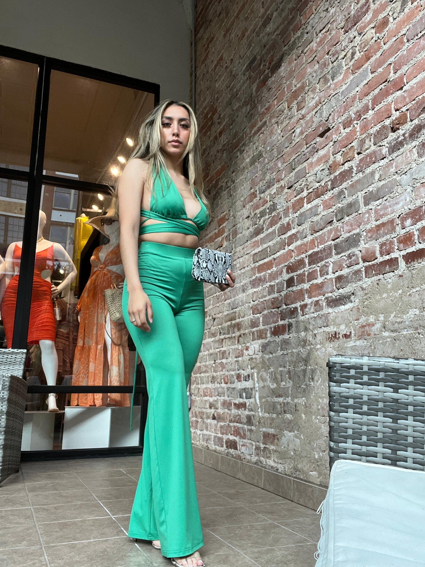 Alexi 2 Pc Halter Pant Set