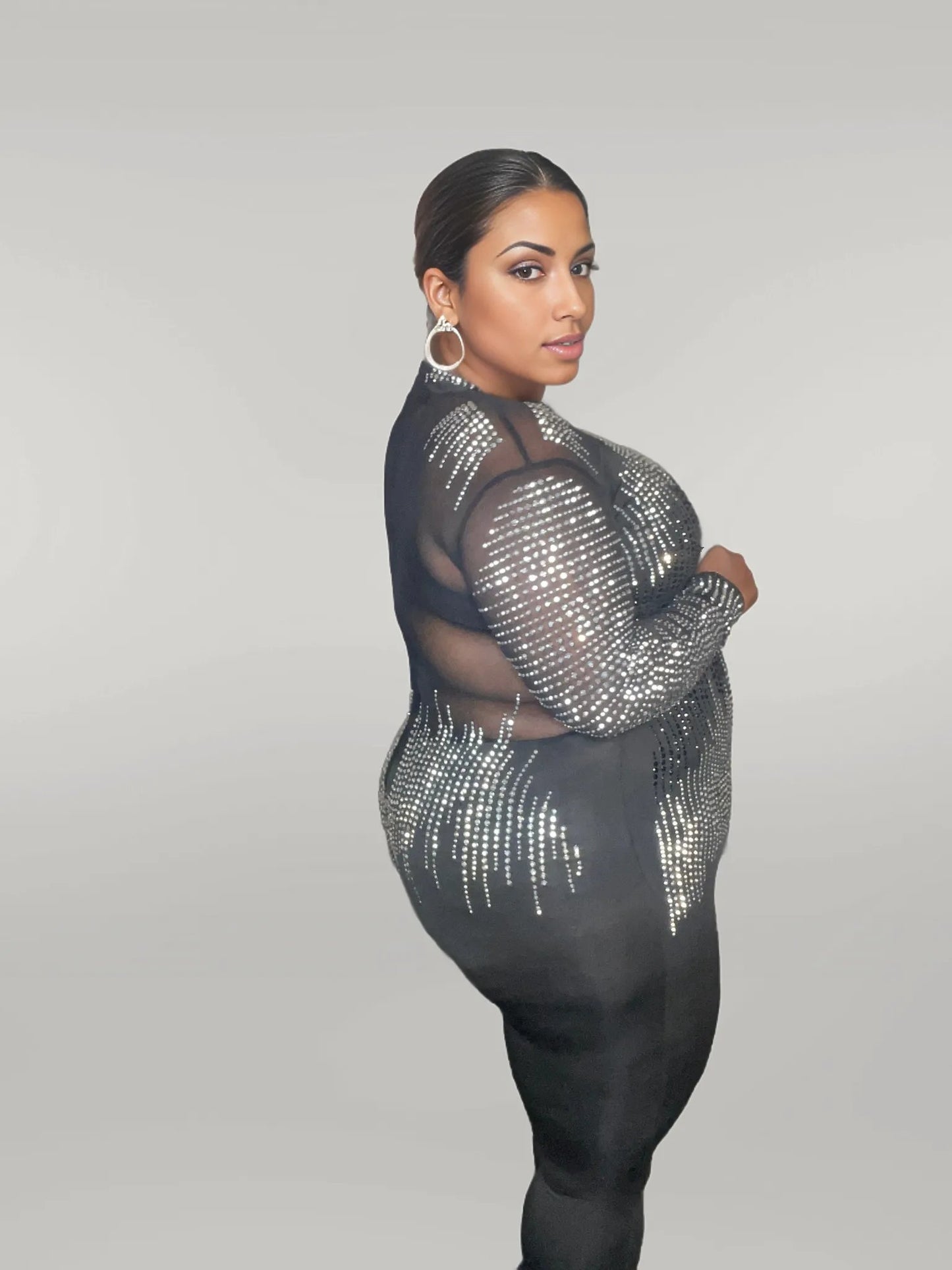 FANTASIA STUDDED BODYCON JUMPSUIT