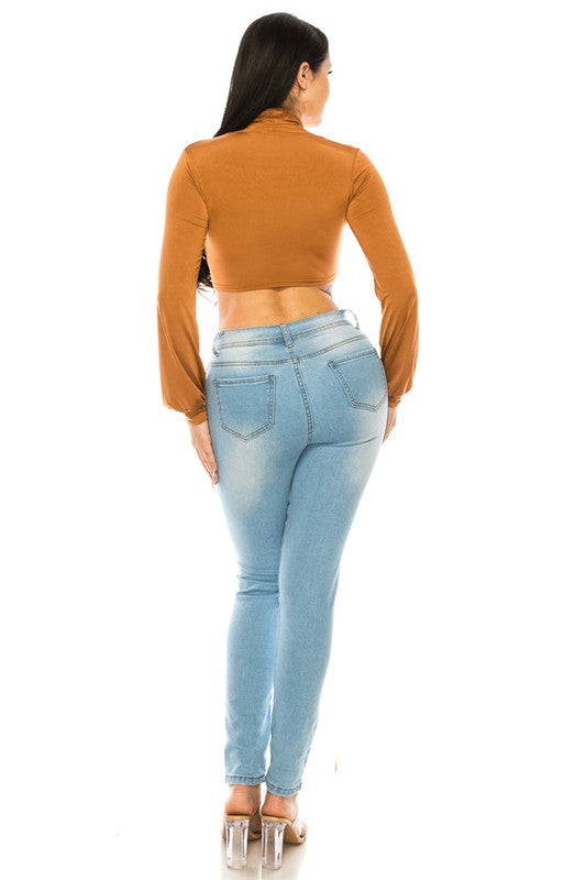 HOTTIE CROP WRAP TOP