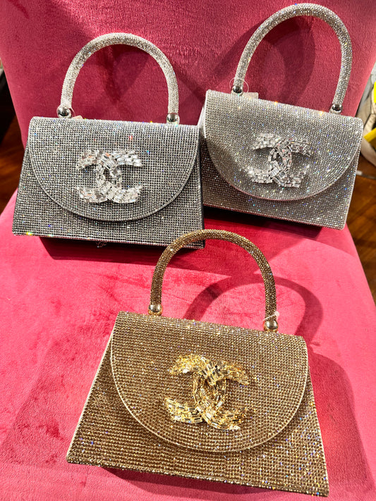 C RHINESTONE PARTY BAG