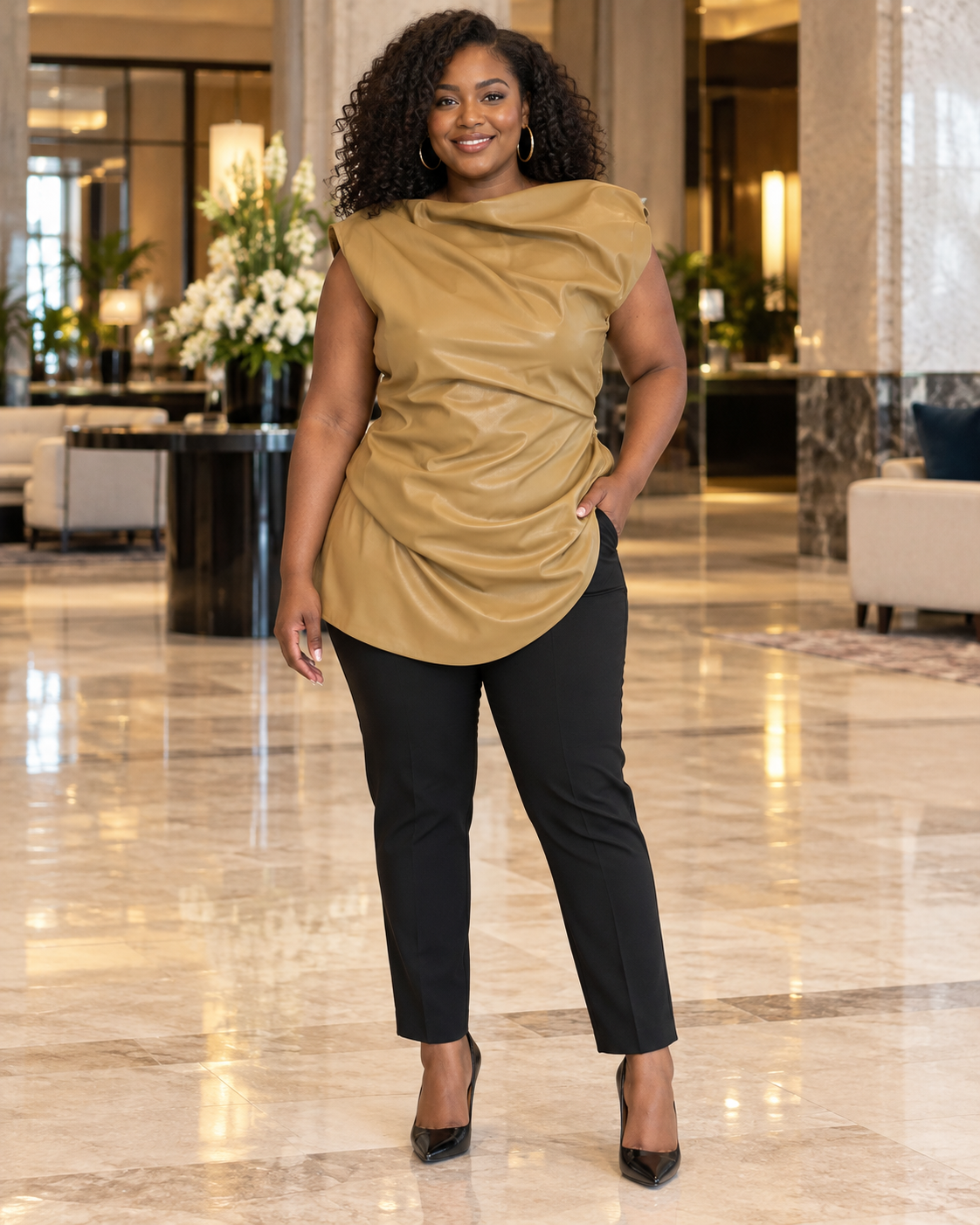 Luxe Leather Dress