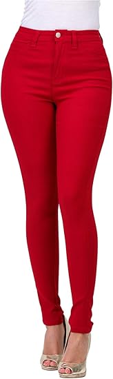 RED SKINNY JEANS
