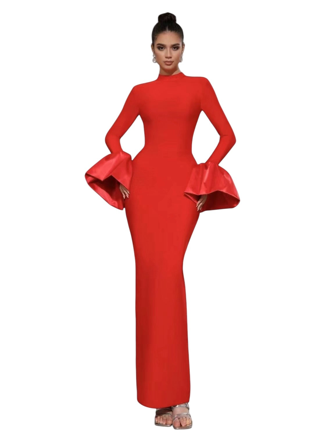 BELL SLEEVE LONG DRESS