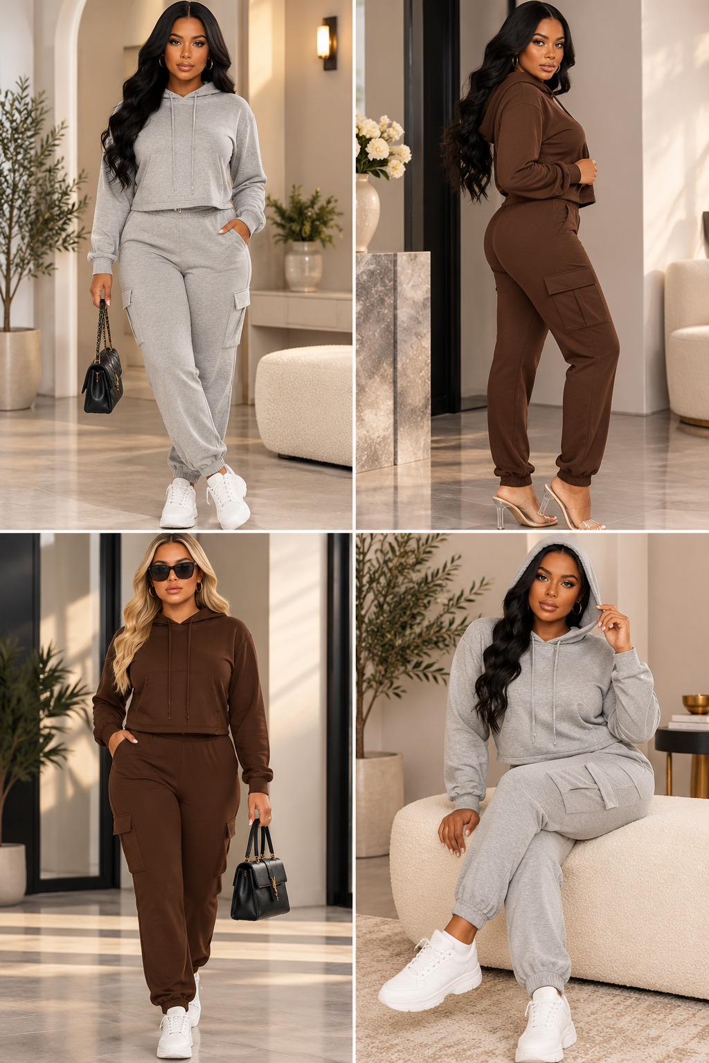 Cargo Hoodie Jogger Set