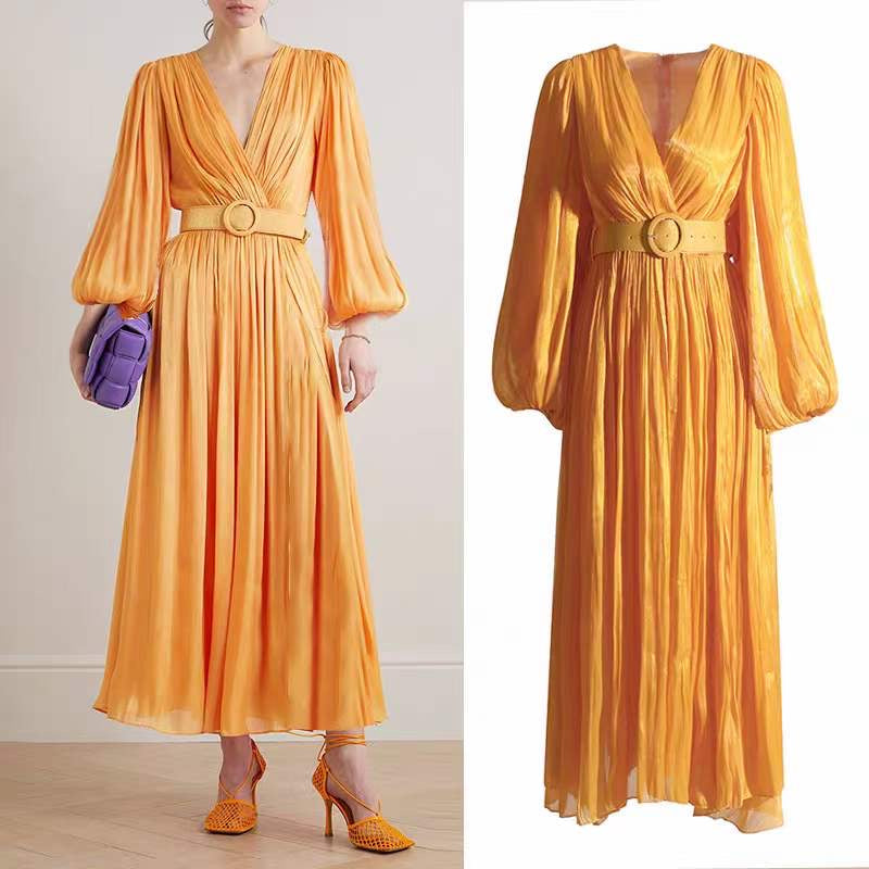 FLOWY WRAP STYLE DRESS