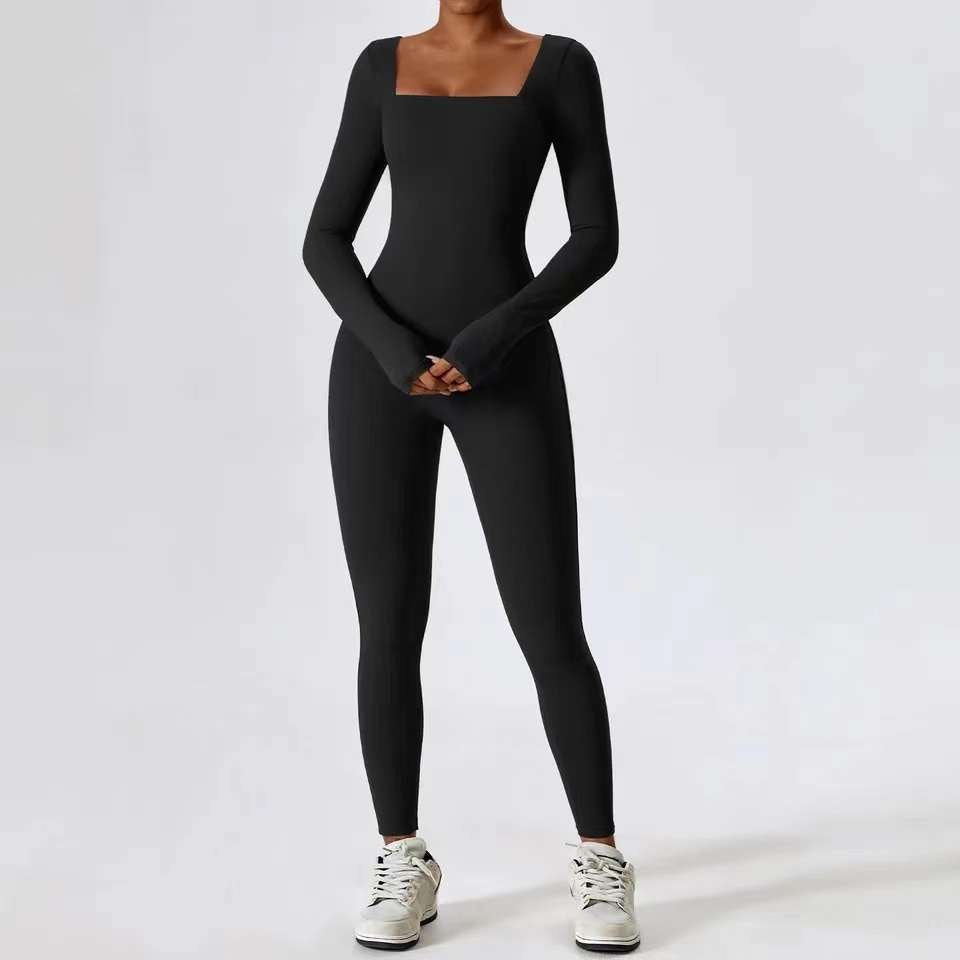 SPANDEX JUMPSUIT BACK ZIP