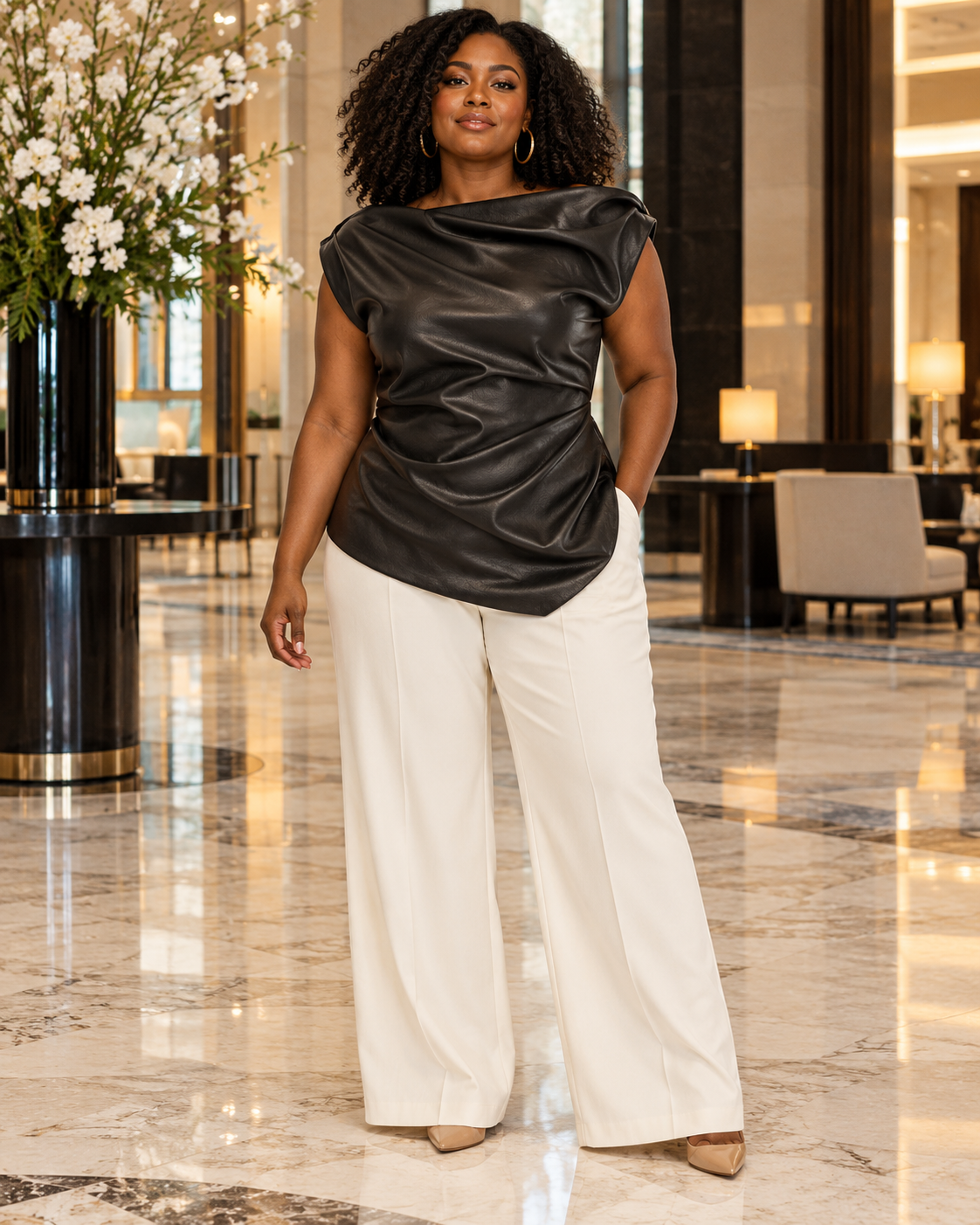 Luxe Leather Dress