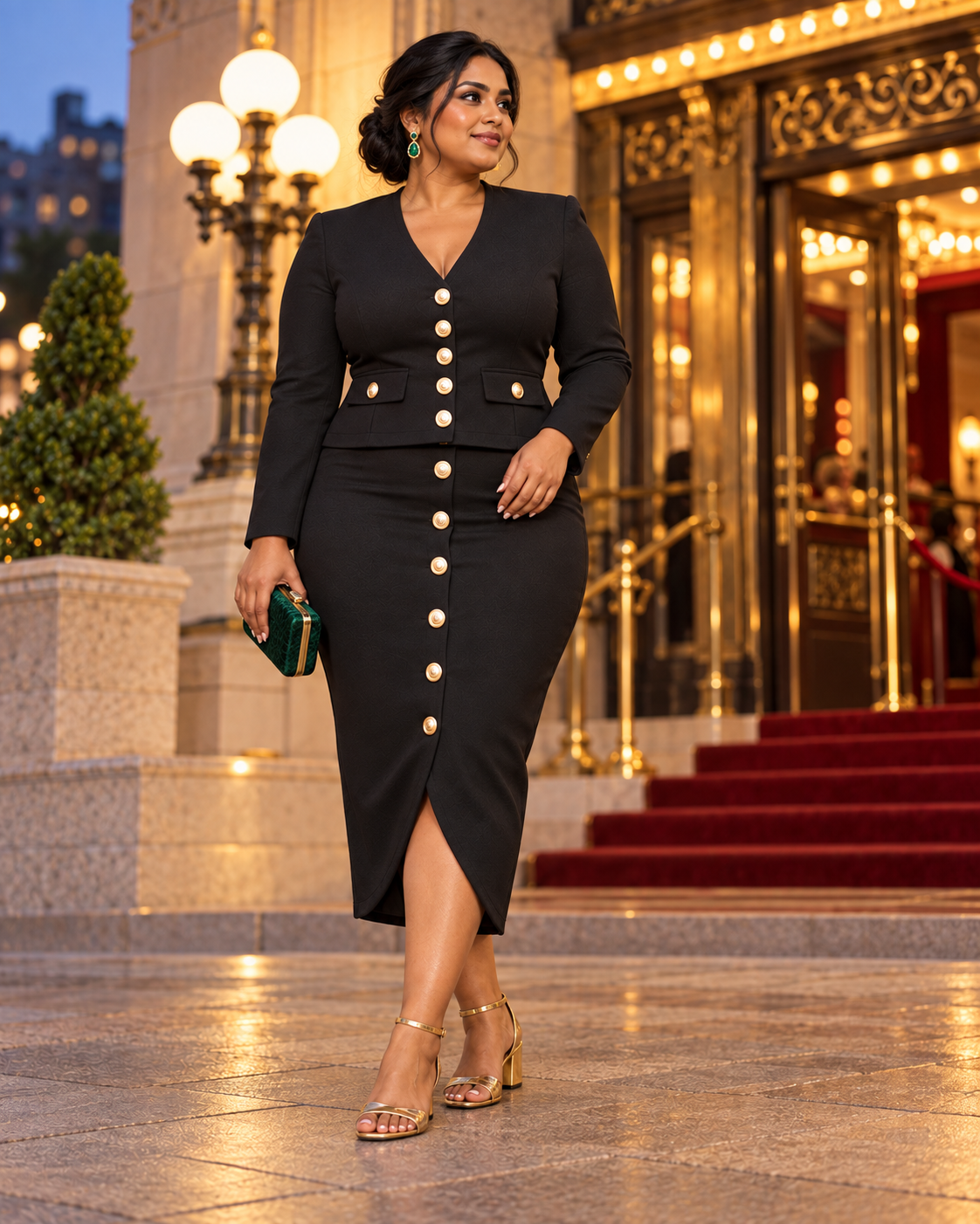 Black Bottom Skirt Set