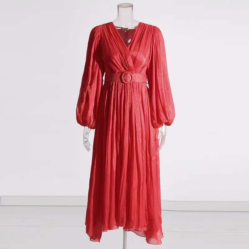 FLOWY WRAP STYLE DRESS