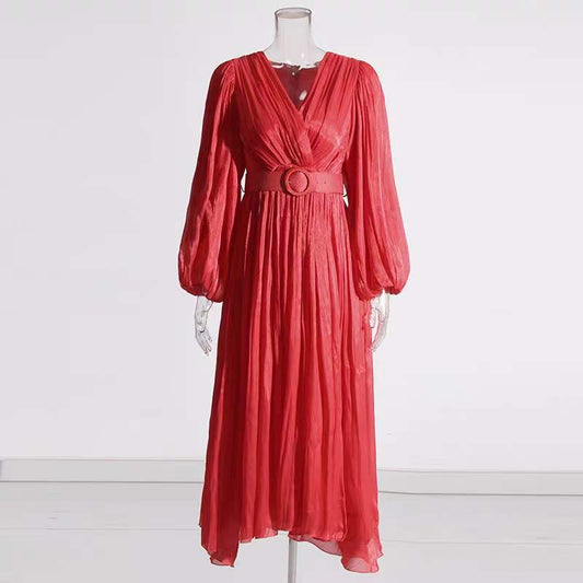 FLOWY WRAP STYLE DRESS