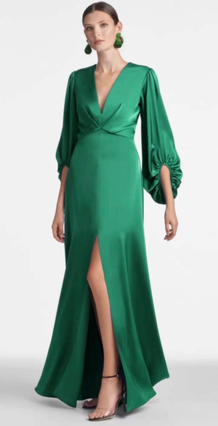 DOLMAN SLEEVE DRESS With  SPLIT