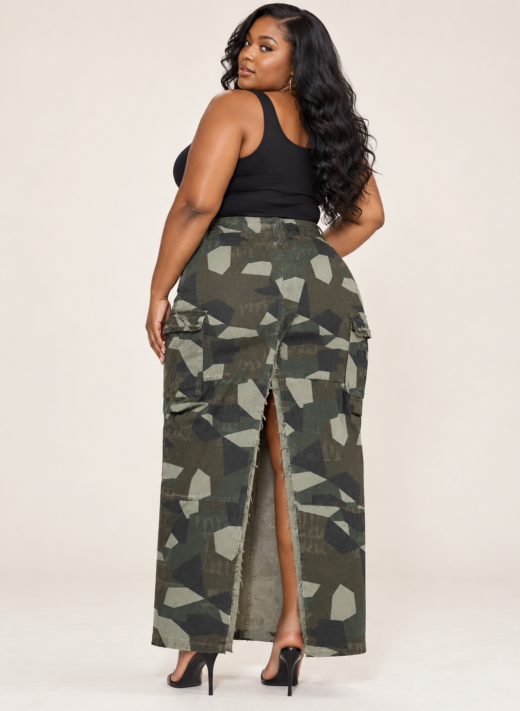 Camo Split Skirt