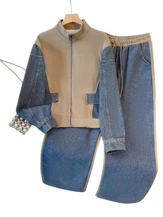GLAM DENIM JERSEY SET