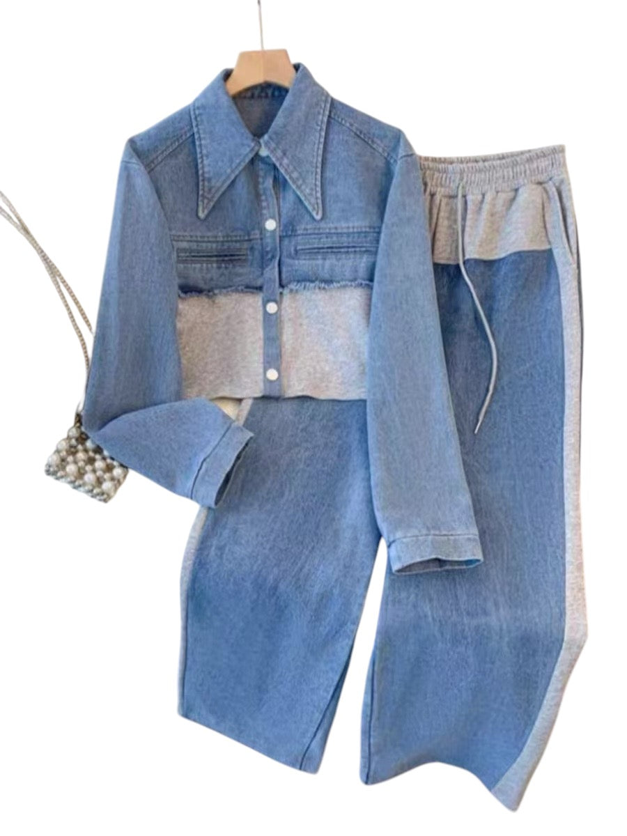 GLAM DENIM JERSEY SET 2