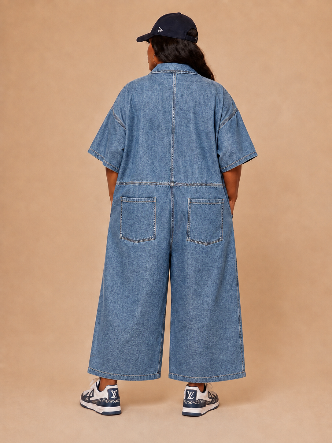 OVERSIZED DENIM UTILITY JUMPSUIT