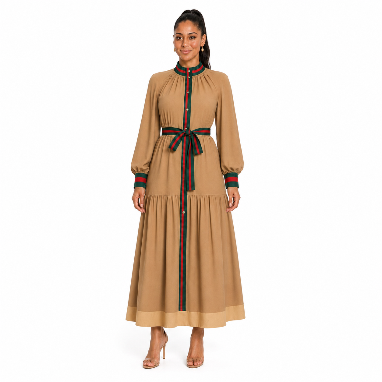 CELEBRITY GLAM RUBY AND GREEN MAXI