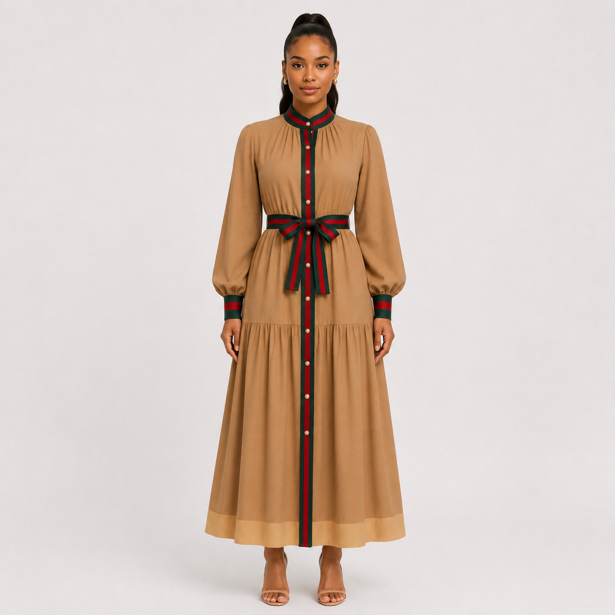 CELEBRITY GLAM RUBY AND GREEN MAXI