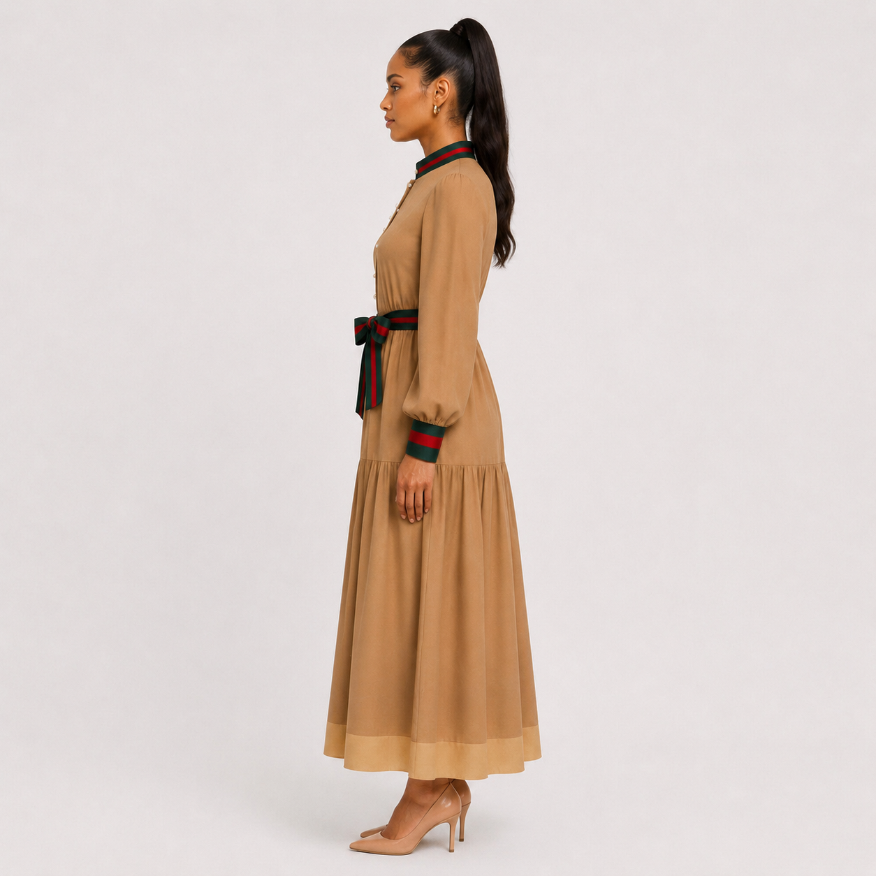 CELEBRITY GLAM RUBY AND GREEN MAXI