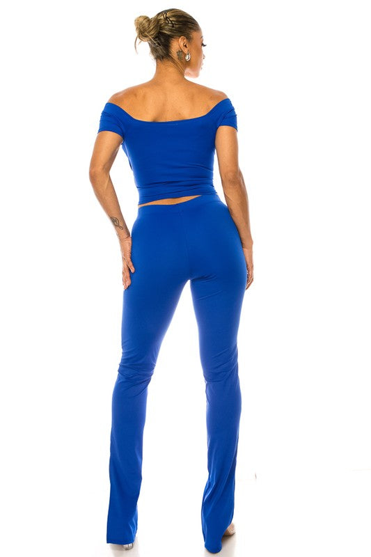 CROP TOP AND PANT SET