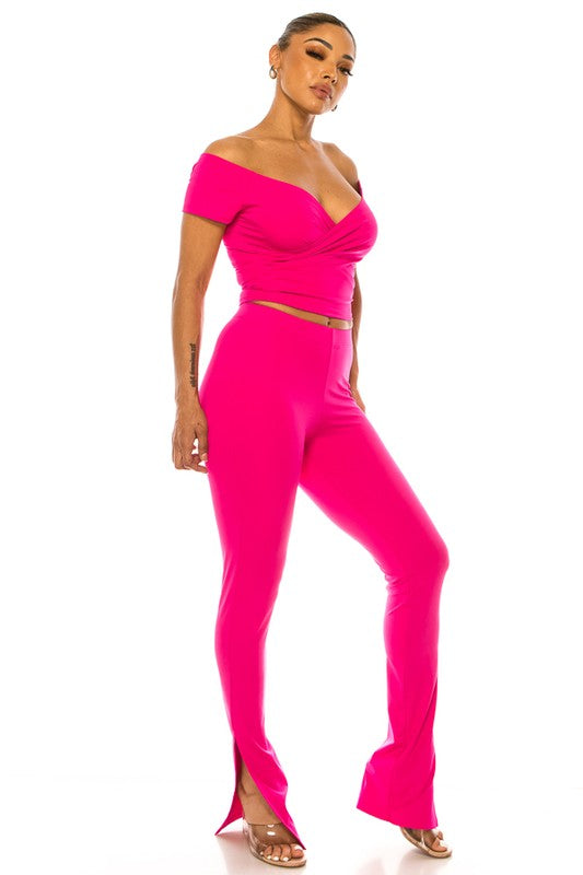 CROP TOP AND PANT SET