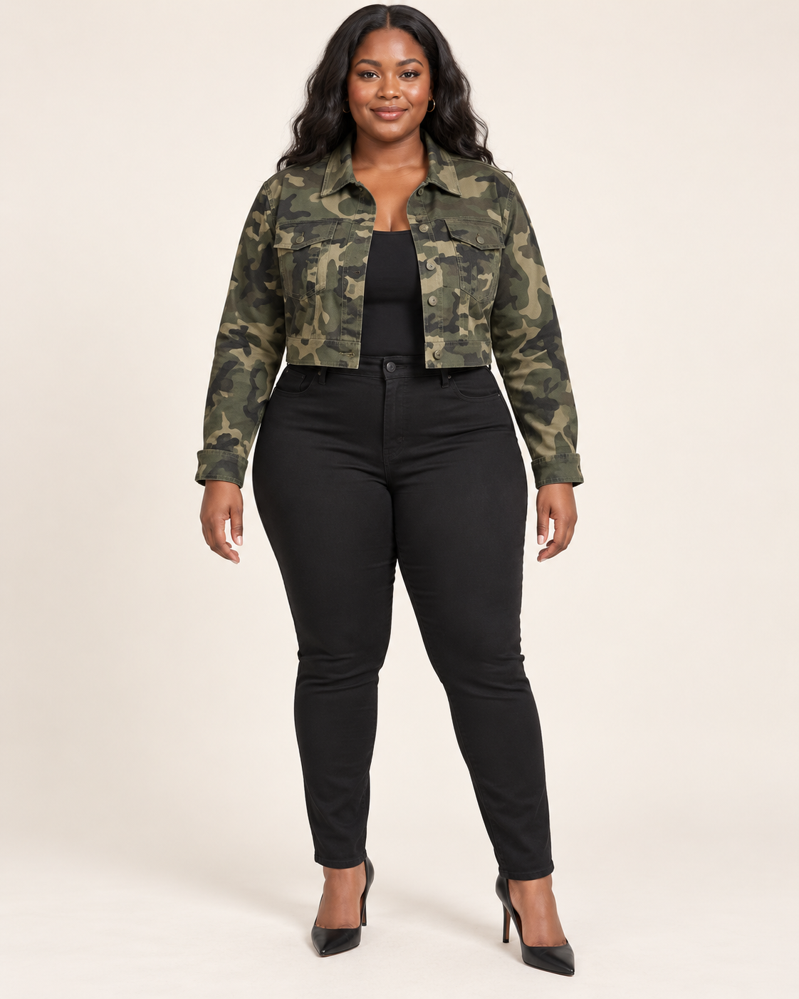 Camo Chic Belted Blazer