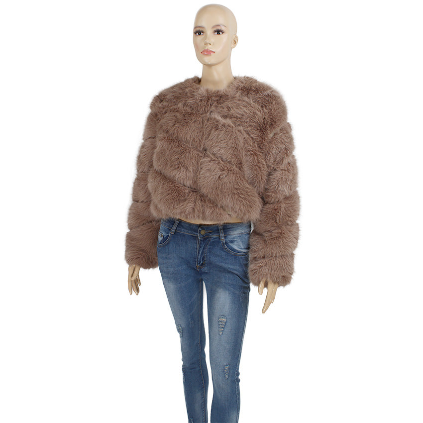 GLAM DOLL FUR CROP JACKET