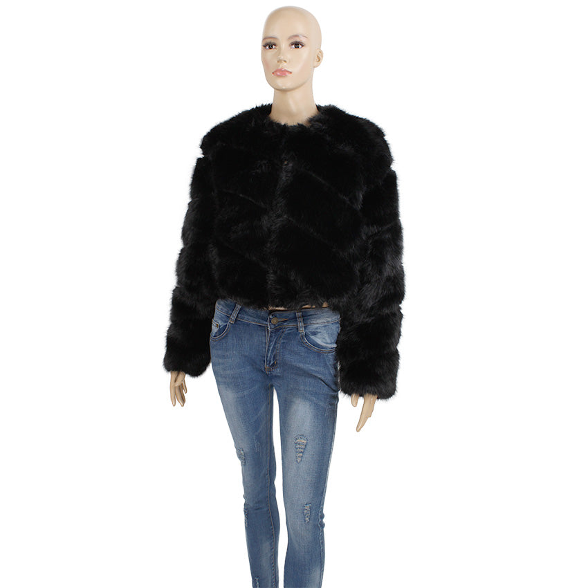 GLAM DOLL FUR CROP JACKET