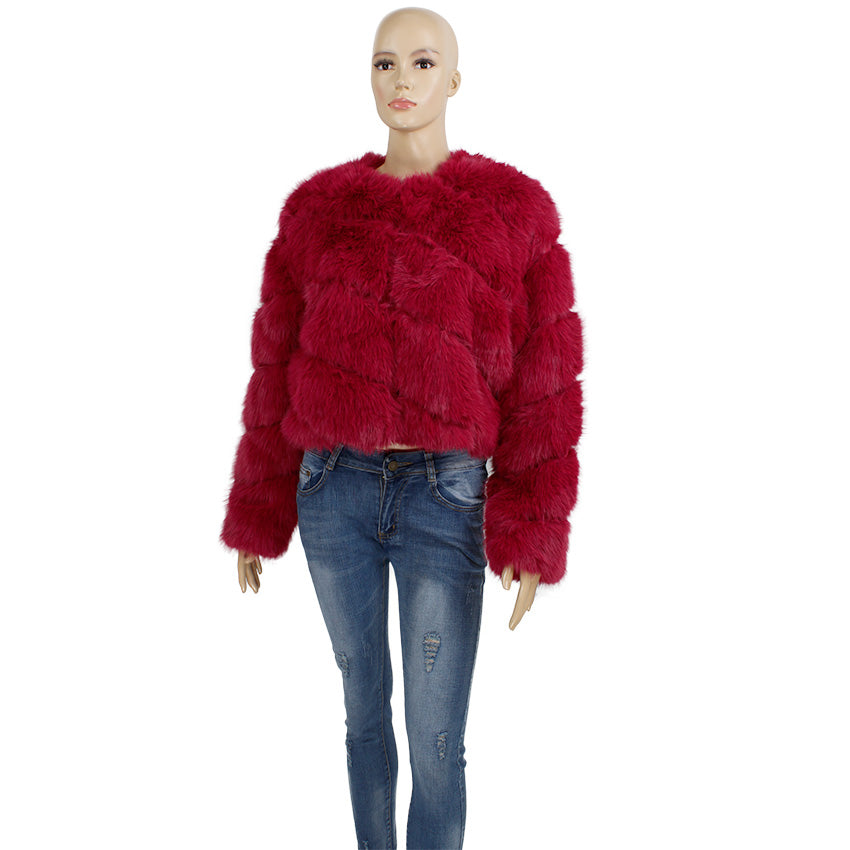 GLAM DOLL FUR CROP JACKET