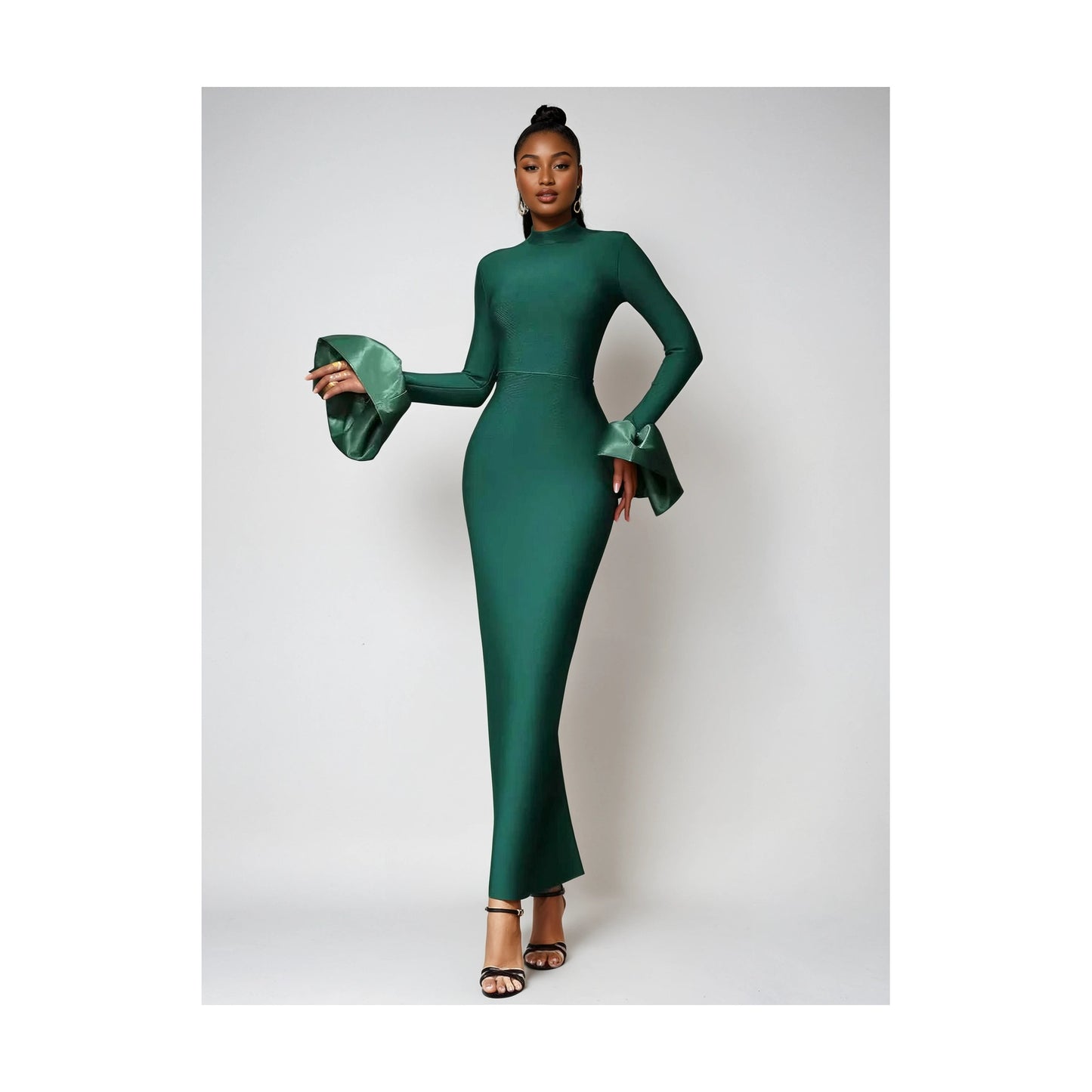 BELL SLEEVE LONG DRESS