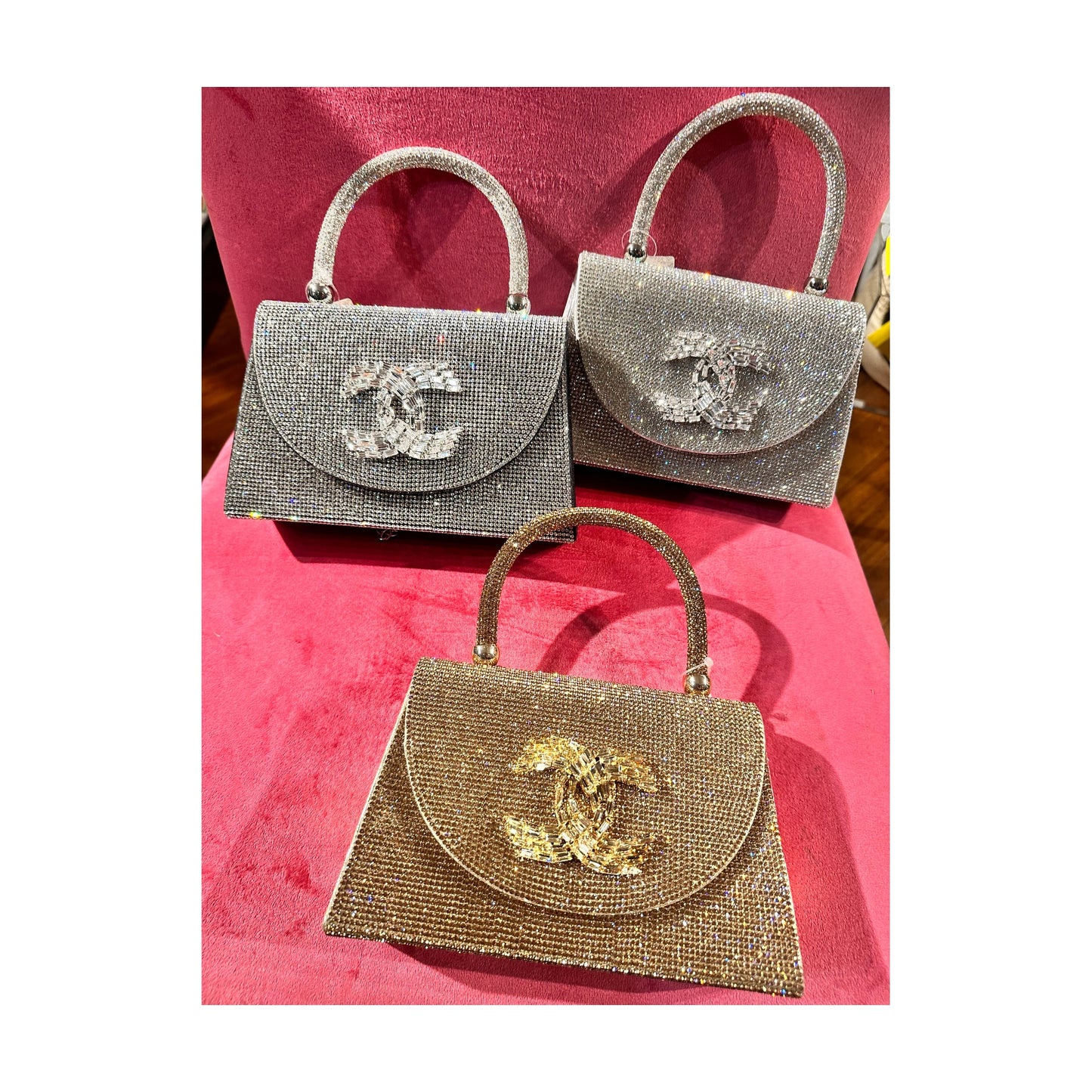 C RHINESTONE PARTY BAG