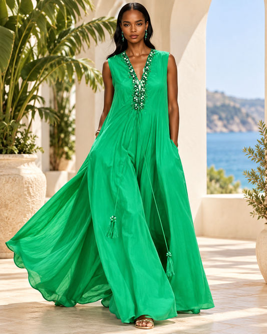 V Embellished Maxi