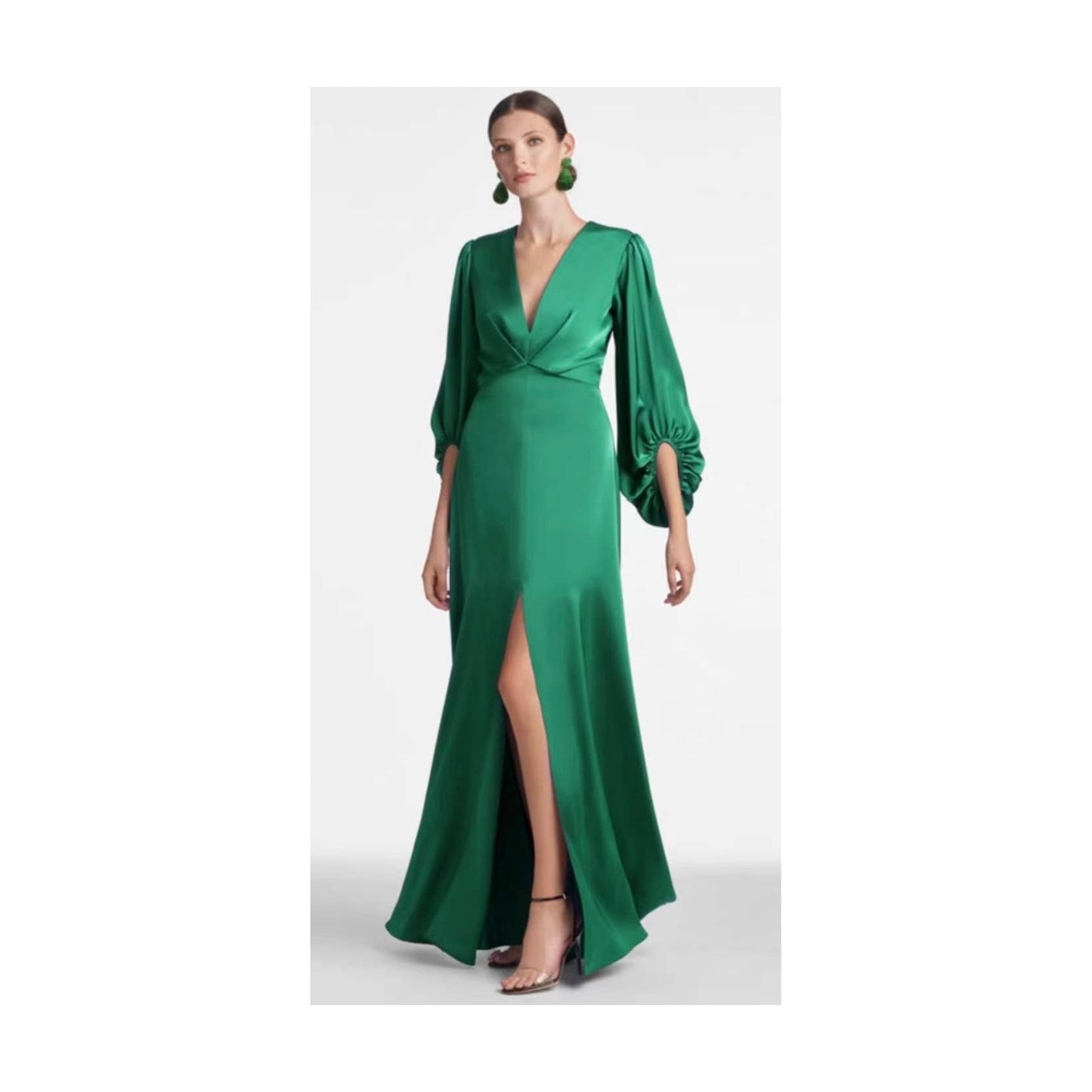 DOLMAN SLEEVE DRESS With  SPLIT