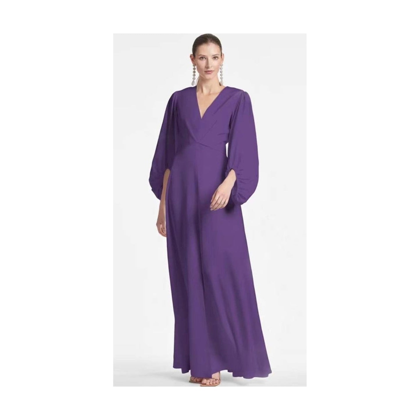 DOLMAN SLEEVE DRESS With  SPLIT