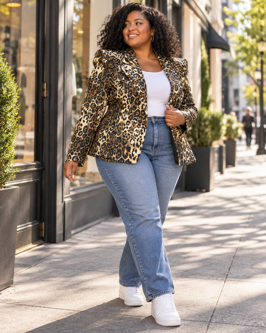 Wild Side Leopard Print Blazer