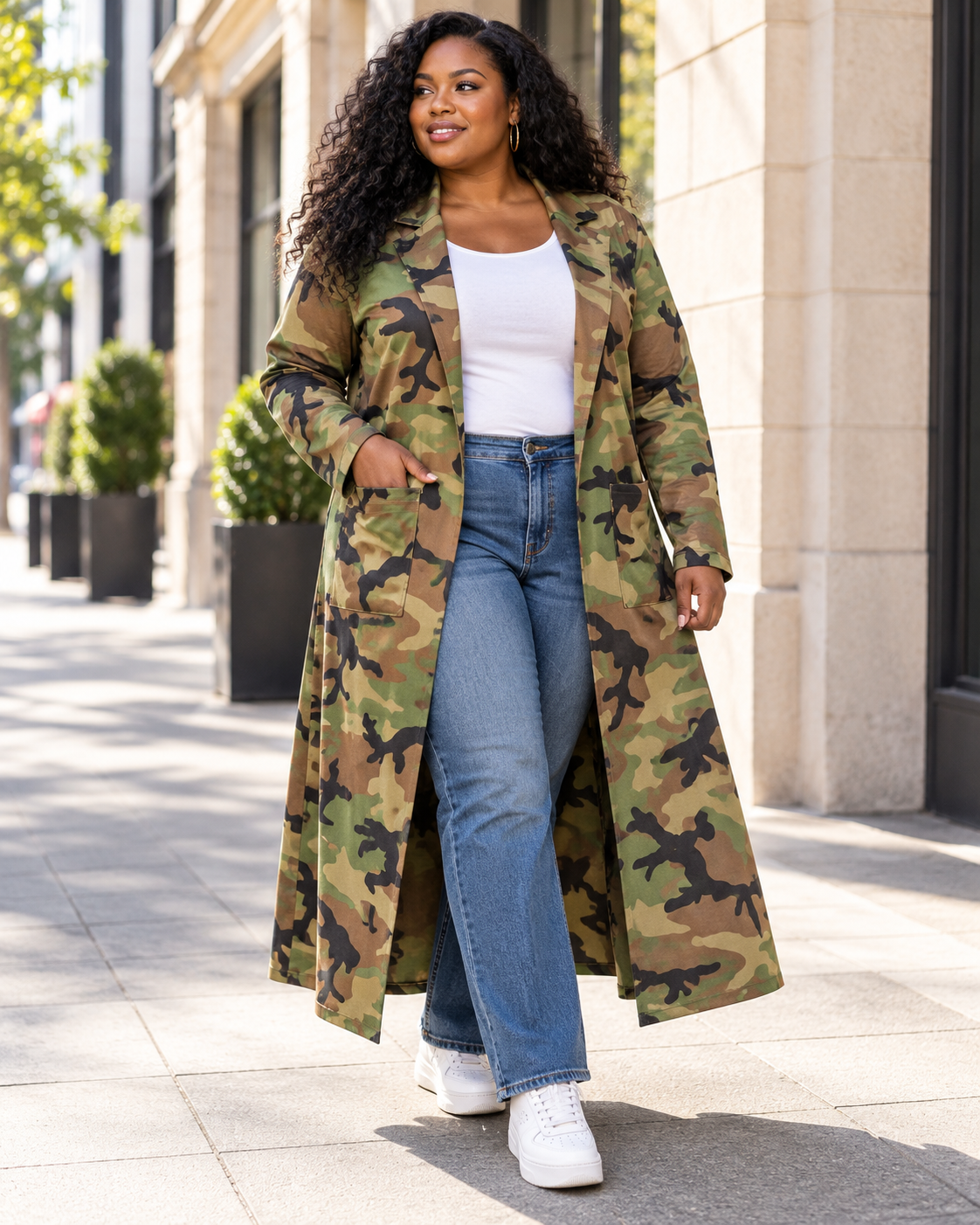 CAMO LASER BACK CARDIGAN